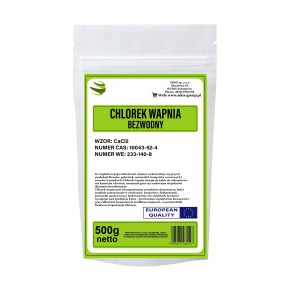Chlorek wapnia bezwodny 500g granulki - CAS: 10043-52-4