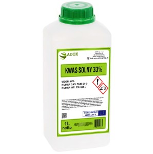 Kwas solny 33% - Spożywczy 1l - CAS: 7647-01-0