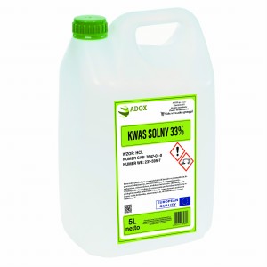 Kwas solny 33% - Spożywczy 5l - CAS: 7647-01-0