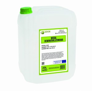 Woda destylowana demineralizowana 20l - CAS: 7732-18-5